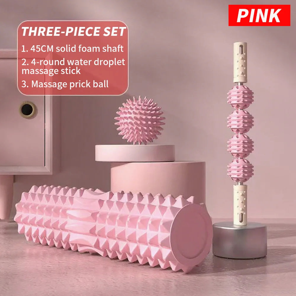 [Three piece massage set] Massage prick ball, massage roller