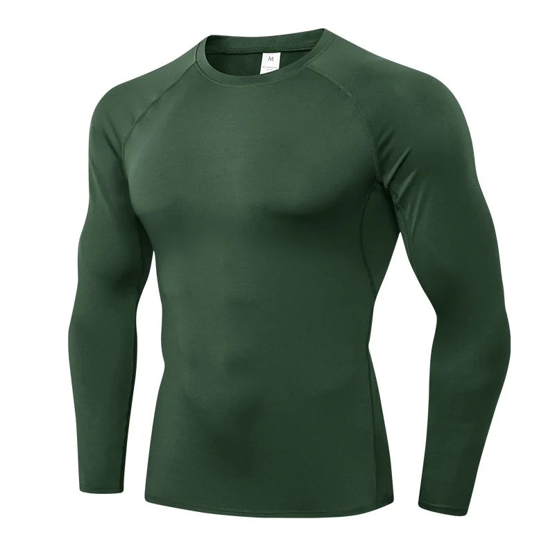 Men's Compression Shirts Long Sleeve Workout Gym Cool Dry Sports Base Layer Athletic Undershirts