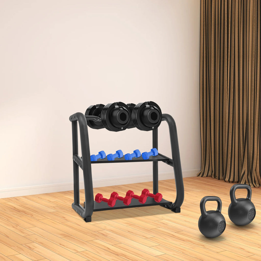 Kettlebell Storage Rack, Black Dumbbell Stand, Multifunctional Weight Stand Load bearing 220.46lbs，