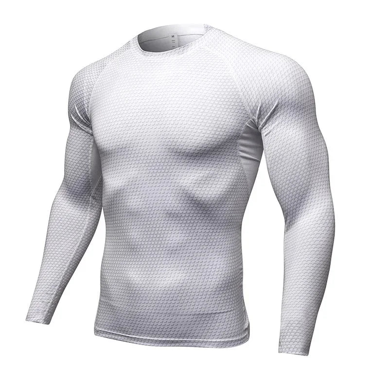 Men's Fitness Running Training Long-Sleeved Shirts Tight Elastic Quick-Drying
