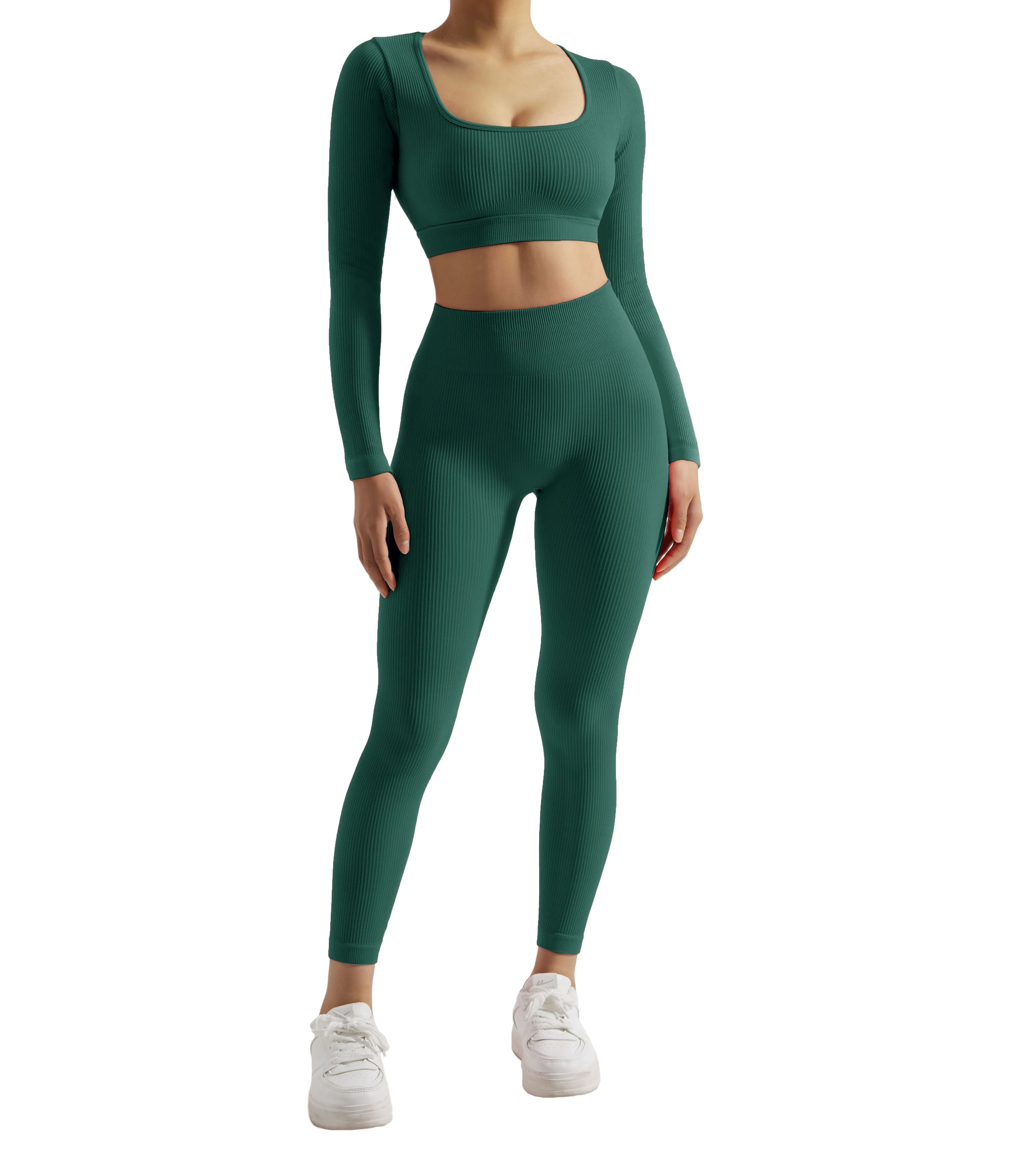 2PCS Yoga Suit Women Sports Set Quick-Drying  Tracksuit Running Workout