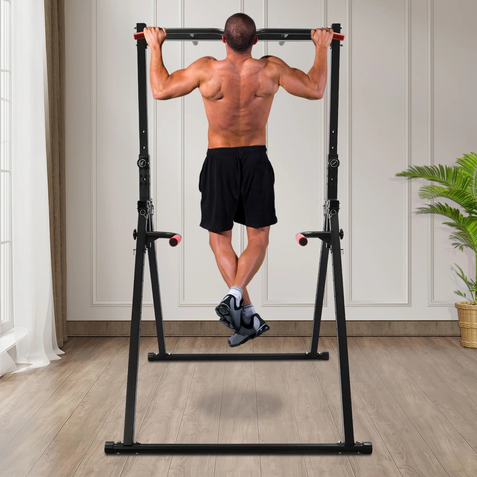 Adjustable Height Home Pull Up Bar Triangular 200kg Load-bearing