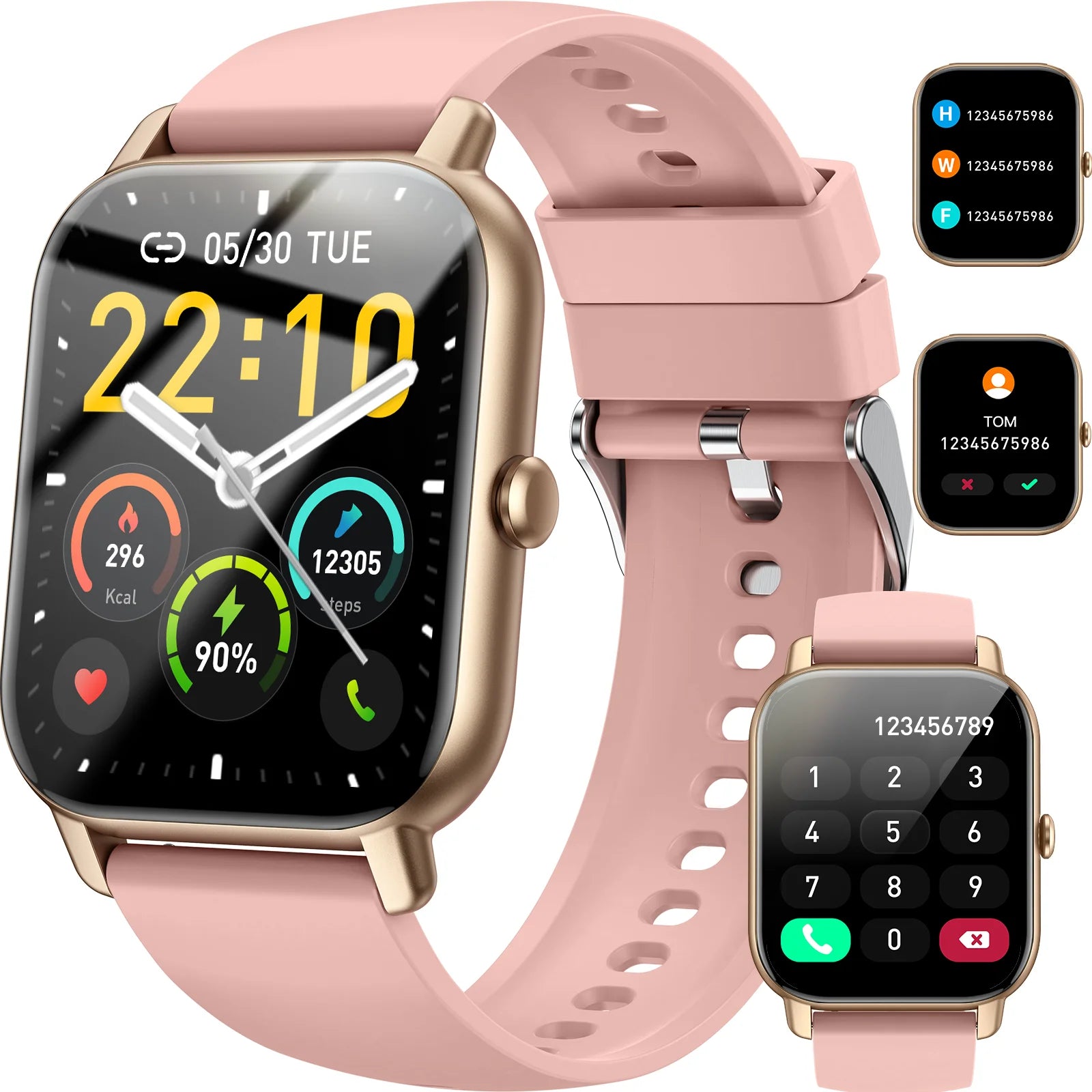 Smart Watch, 1.85" Smartwatch for  IP68 Waterproof, 110+ Sport Modes, Fitness Activity Tracker, Heart Rate Sleep Monitor.