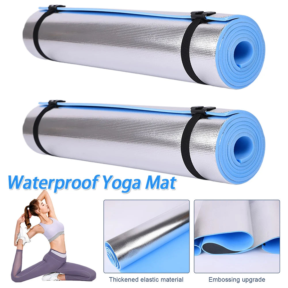 Waterproof Yoga Mat Aluminum Membrane Thickened Multifunction for Fitness Exercise