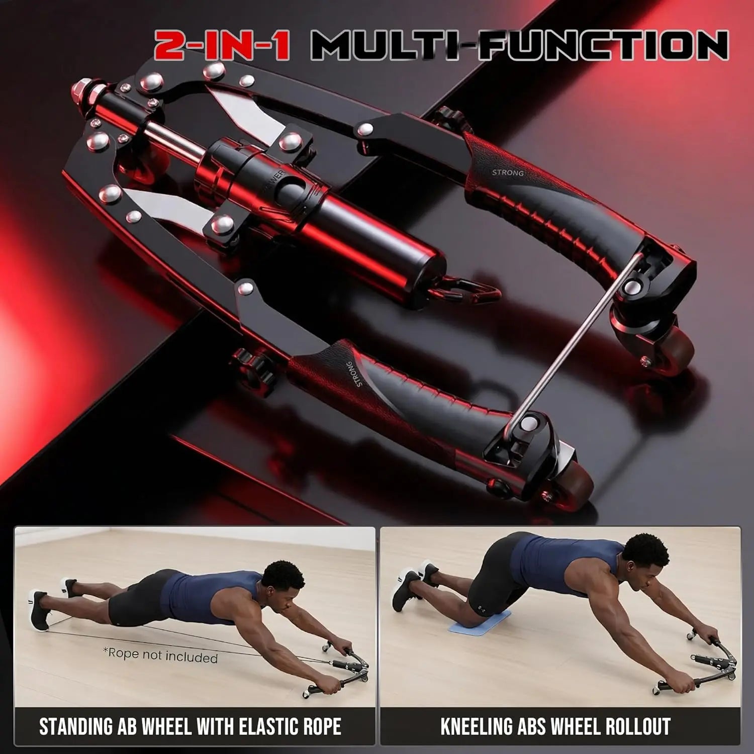 3-in-1 Chest Press Machine with Ab Roller and Power Twist for Full-Body Workout