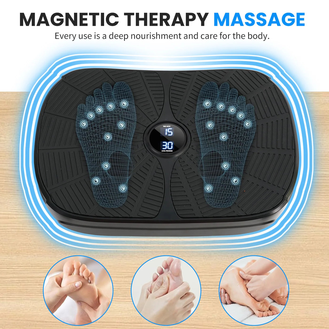 Vibration Plate Exercise Machine with Slimming Resistance Bands